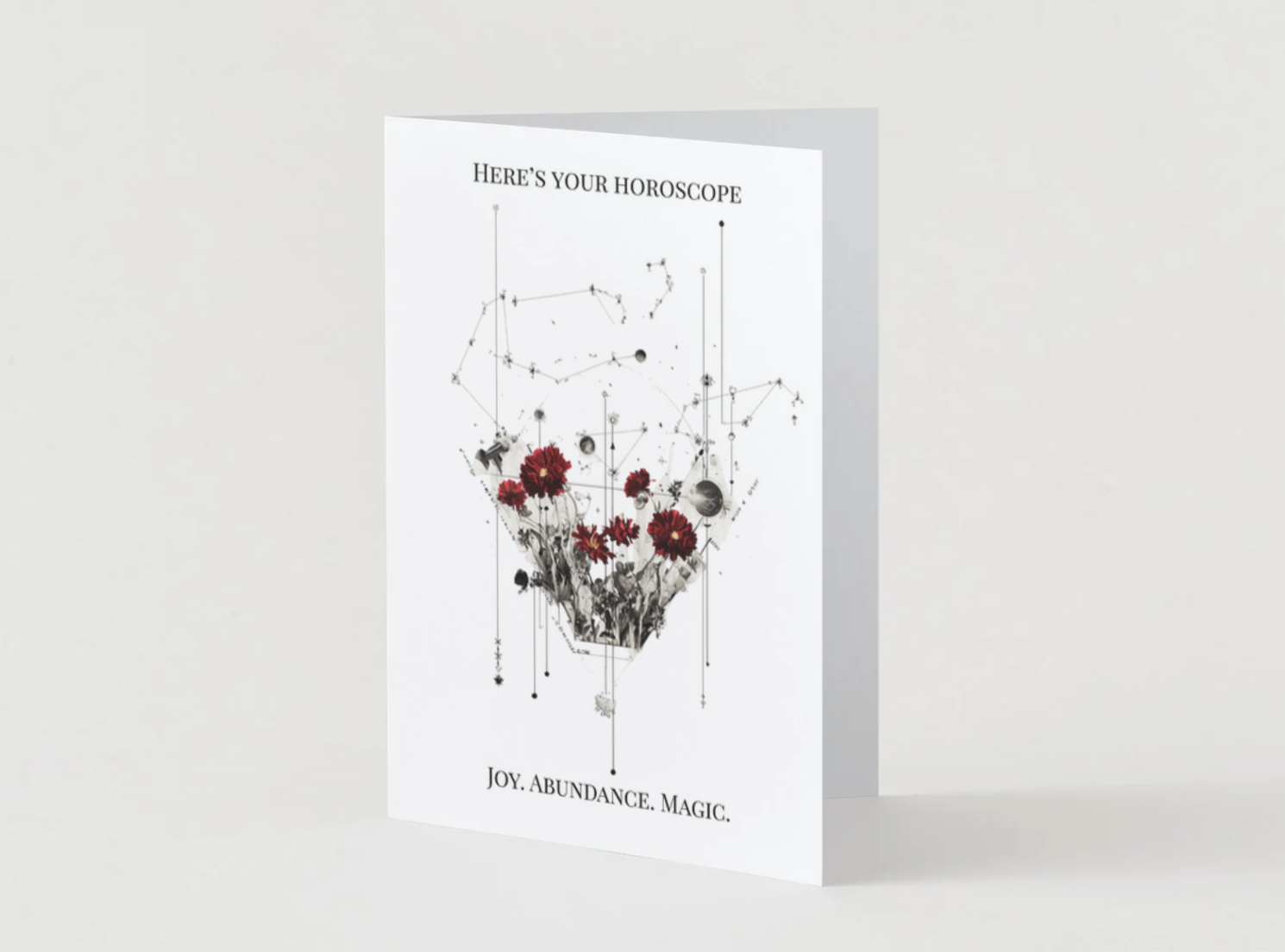Here's Your Horoscope Greeting Card – Abundance, Joy, Magic | Blank Inside for Personal Messages