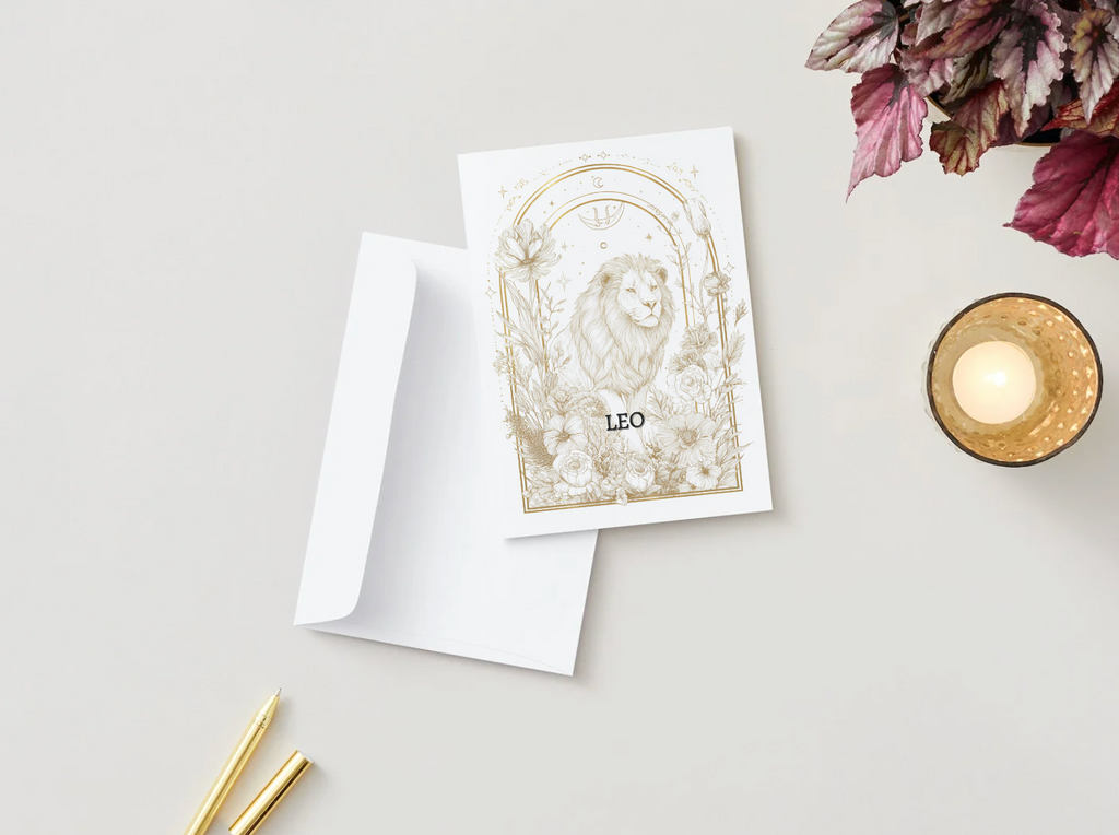 Leo (July 23 – August 22) Zodiac Astrology Birthday Card | Blank Inside  Customized Birthday Wishes