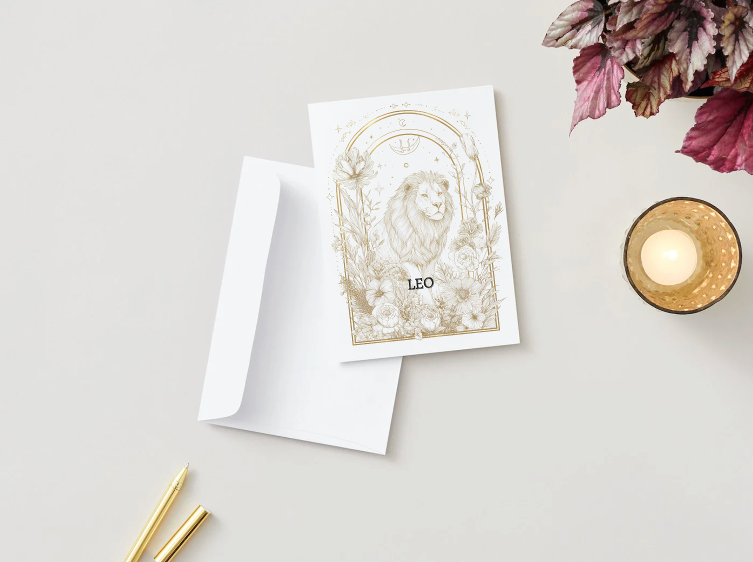 Leo (July 23 – August 22) Zodiac Astrology Birthday Card | Blank Inside  Customized Birthday Wishes