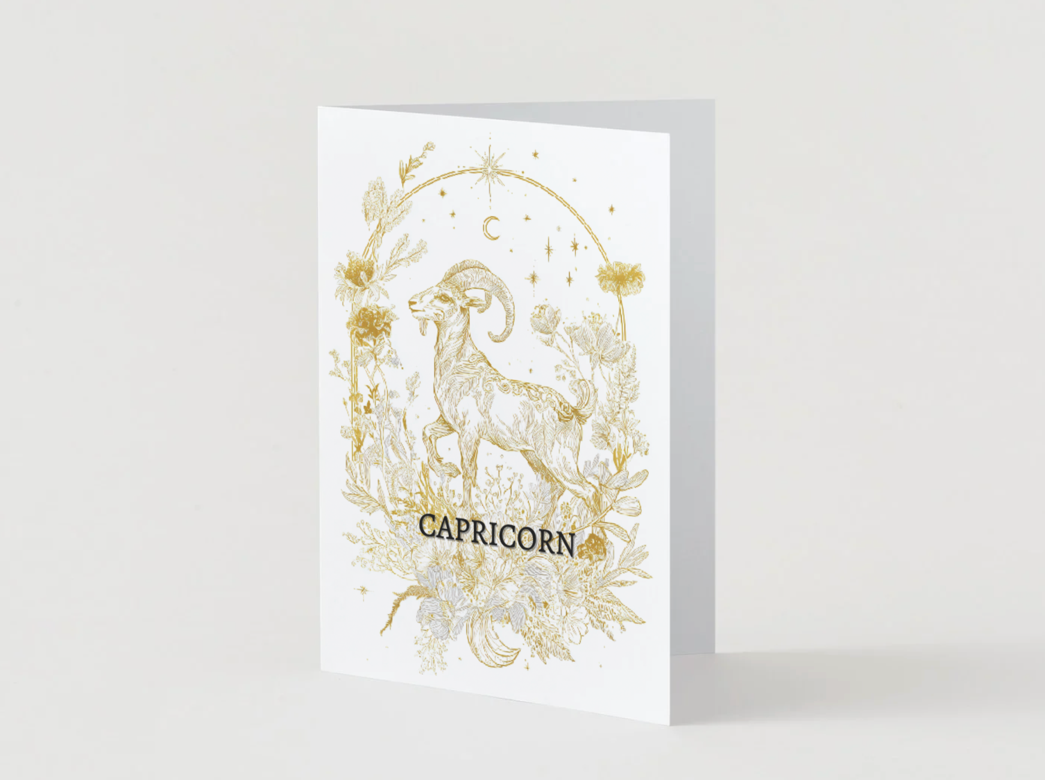 Capricorn (December 22 – January 19) Zodiac Astrology Birthday Card | Blank Inside for Customized Birthday Wishes
