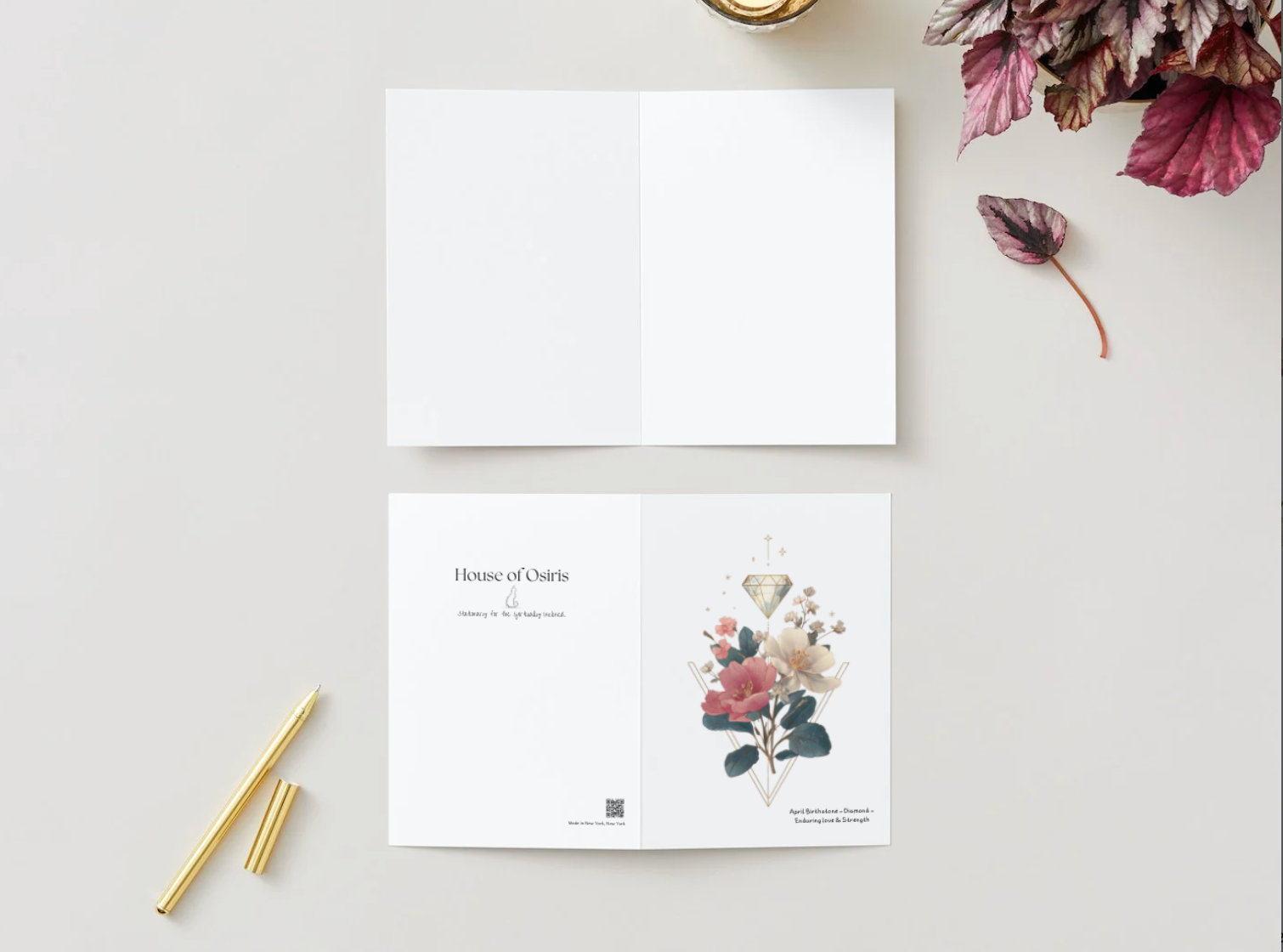 April Diamond Birthstone Birthday Card