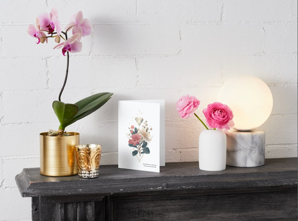 April Diamond Birthstone Birthday Card