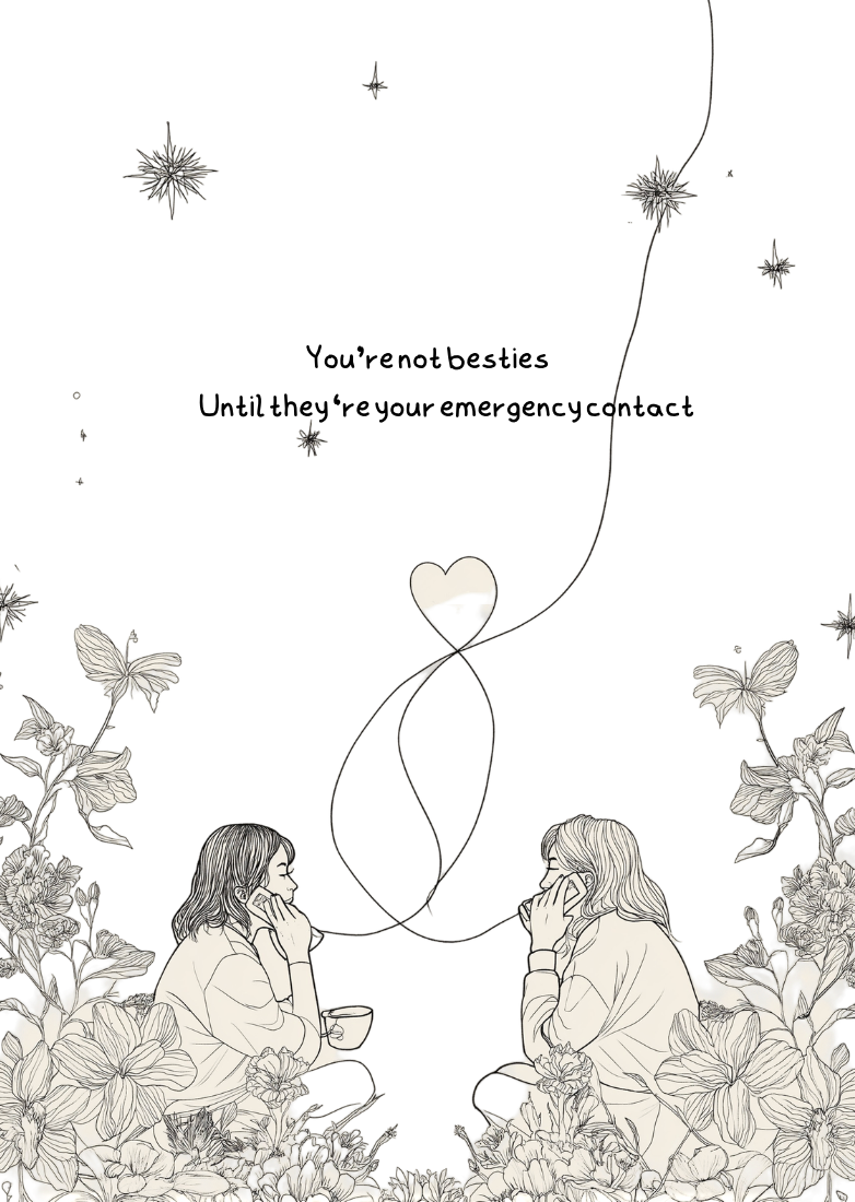You're not Besties Until They're Your Emergency Contact Funny Valentine's/Best Friends Card