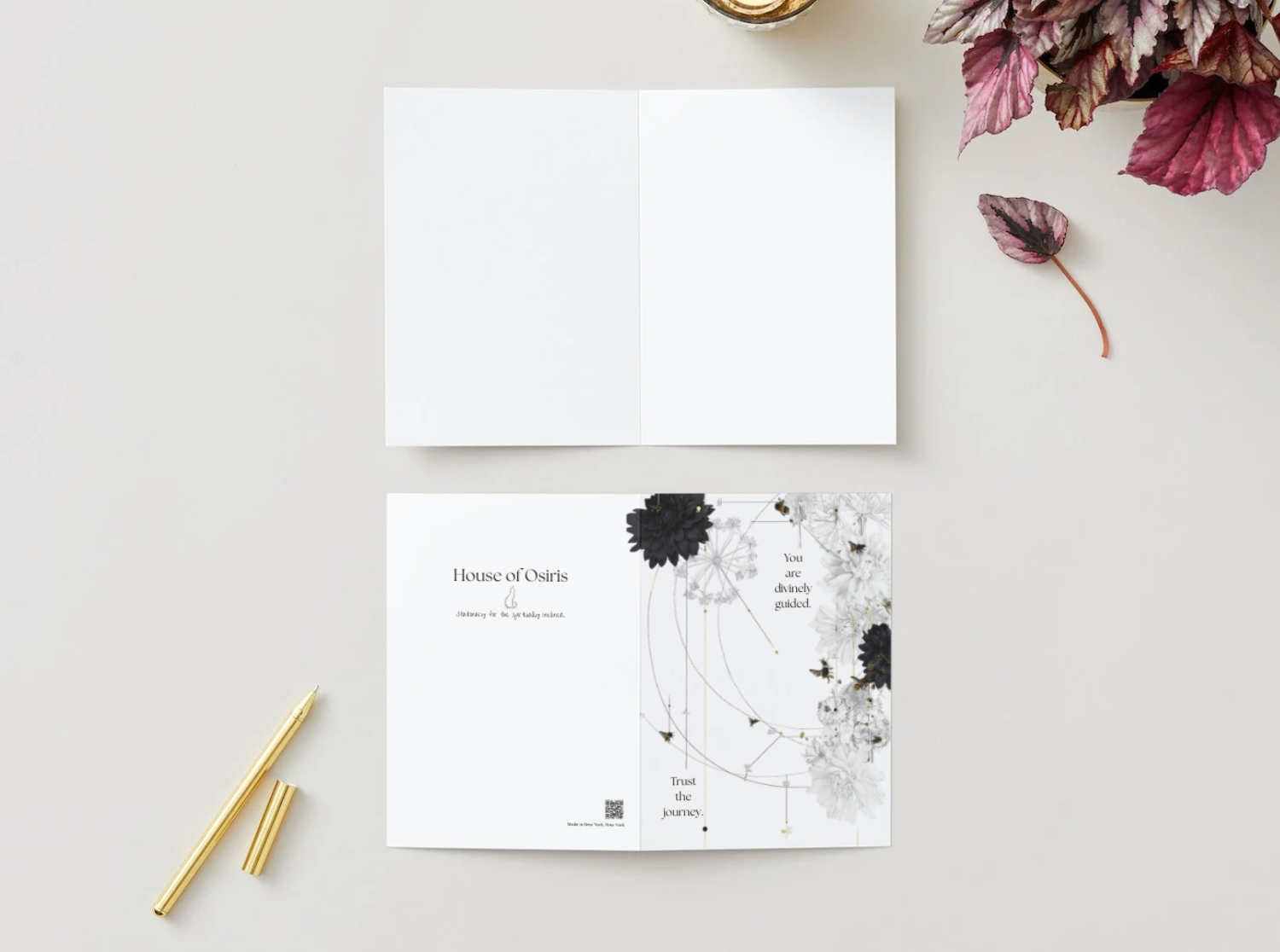 You Are Divinely Guided. Trust the Journey. Spiritual Greeting Card | Blank Inside for Personal Messages