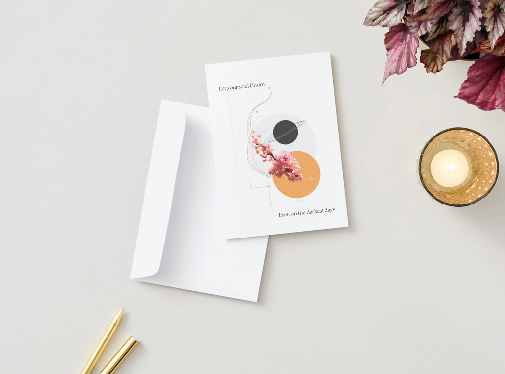 Let Your Soul Bloom Greeting Card | Blank Inside for Personal Messages