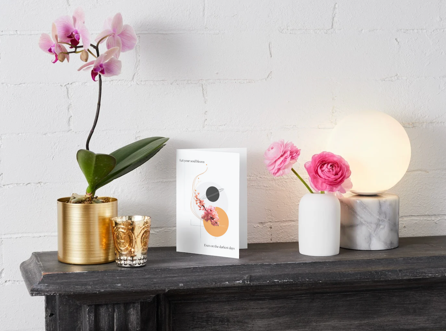 Let Your Soul Bloom Greeting Card | Blank Inside for Personal Messages