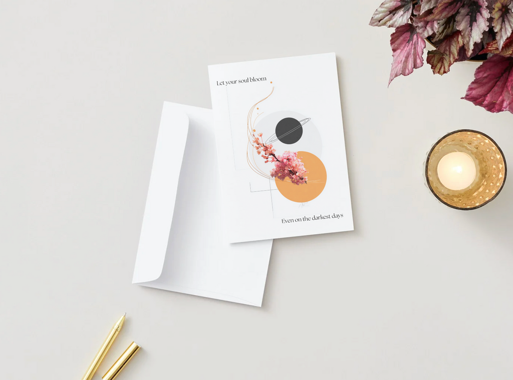 Let Your Soul Bloom Greeting Card | Blank Inside for Personal Messages