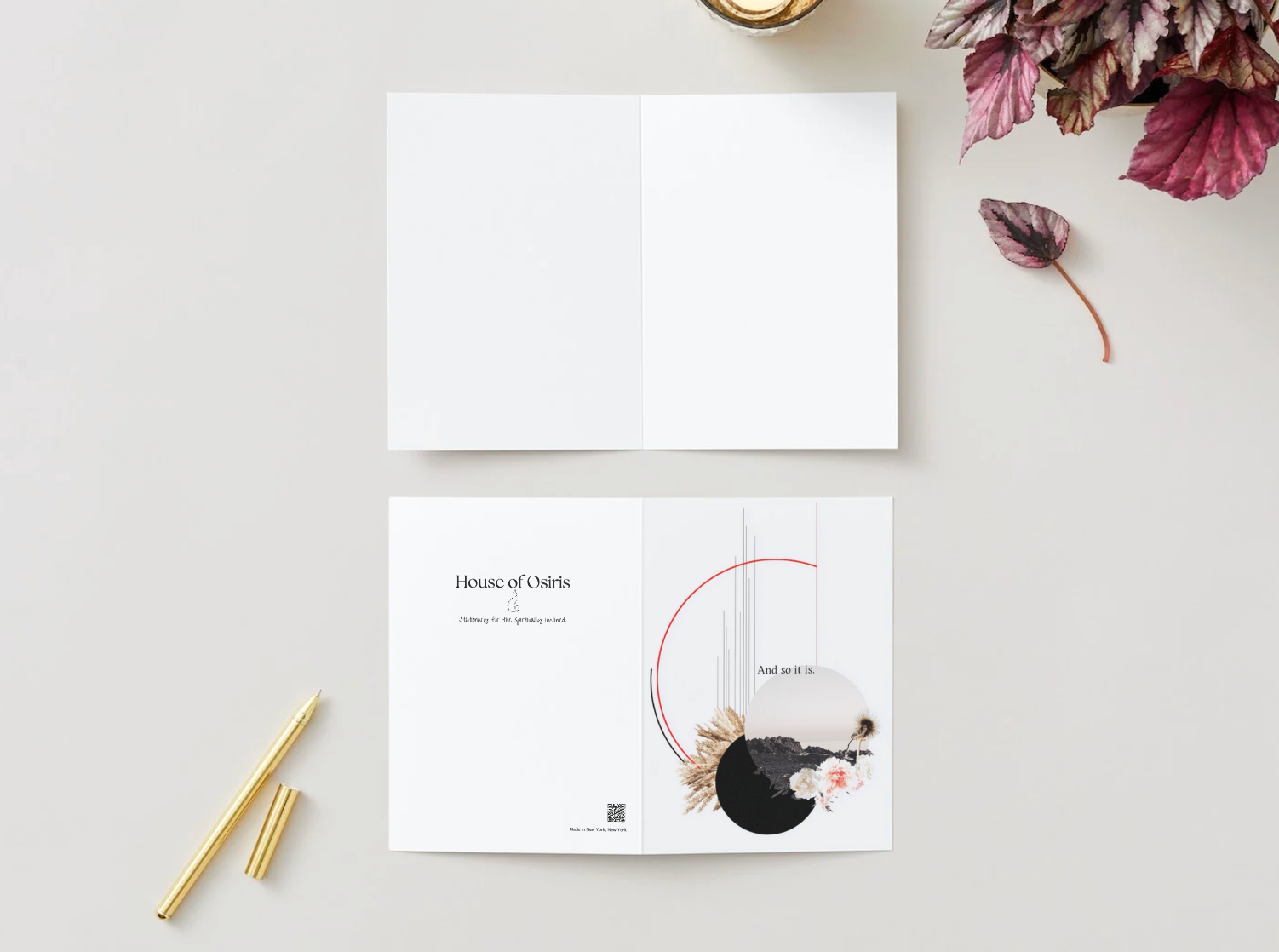 And So It Is Spiritual Greeting Card | Blank Inside for Your Heartfelt Message