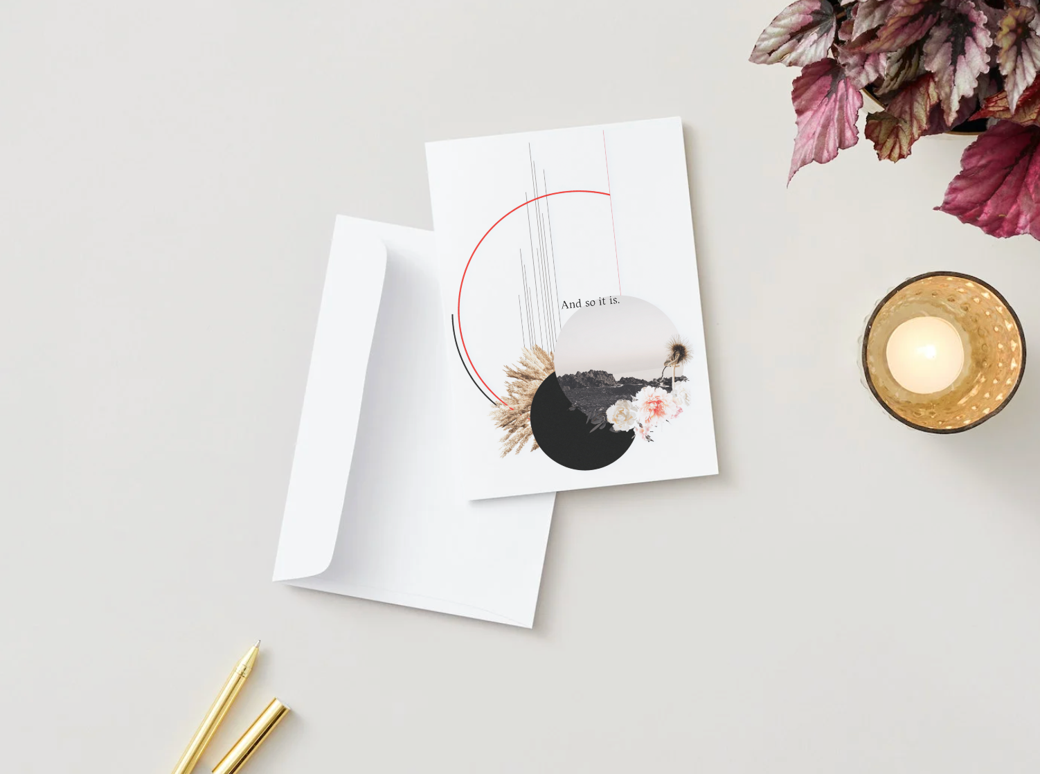 And So It Is Spiritual Greeting Card | Blank Inside for Your Heartfelt Message