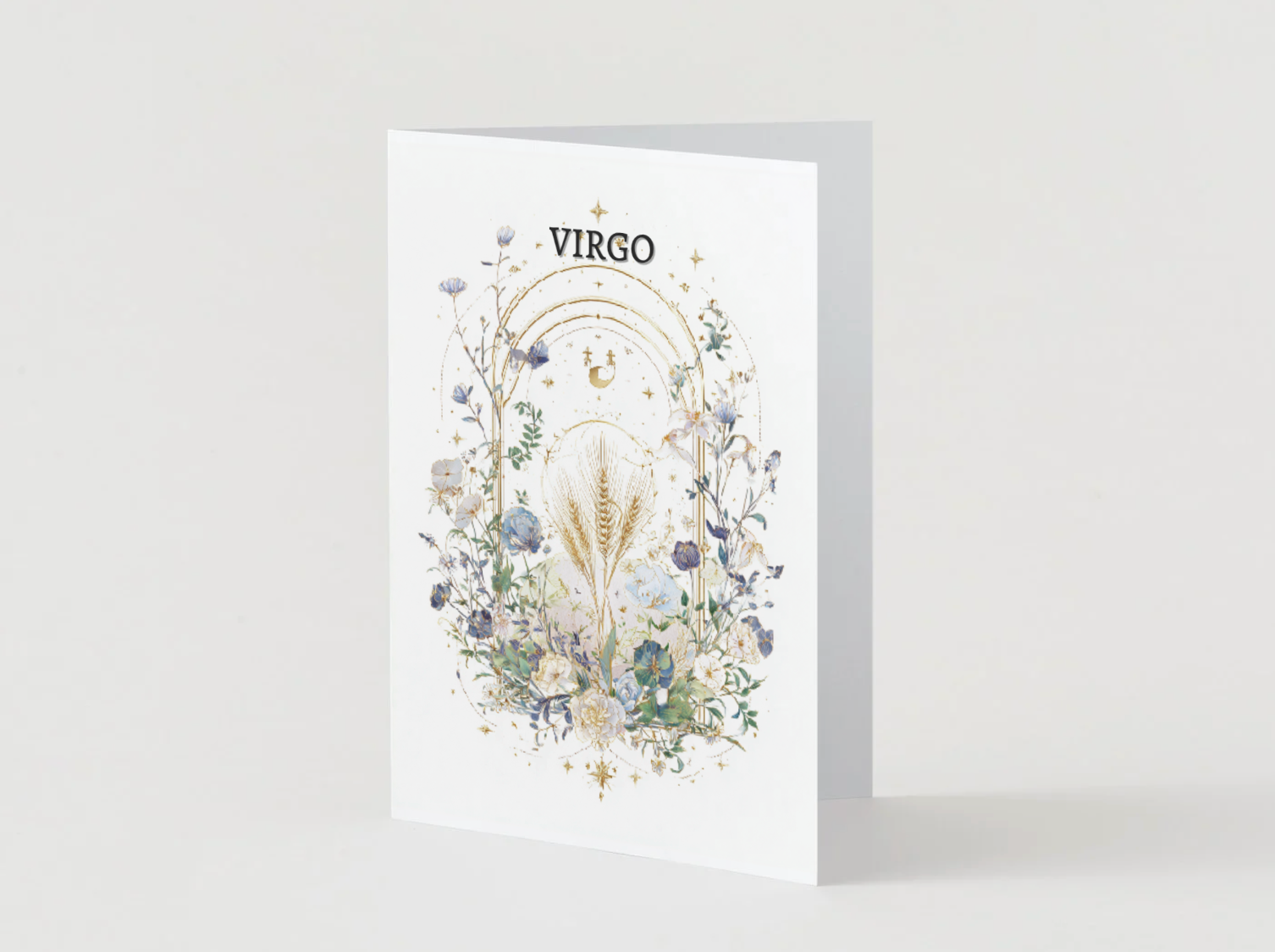 Virgo (August 23 – September 22) Zodiac Astrology Birthday Card | Blank Inside for Customized Birthday Wishes