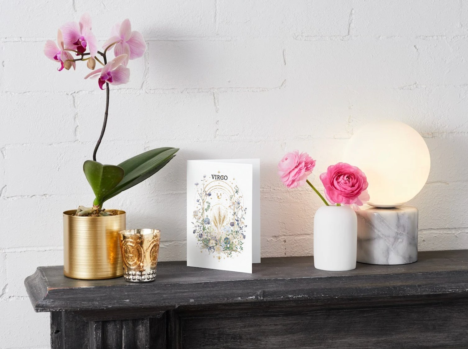 Virgo (August 23 – September 22) Zodiac Astrology Birthday Card | Blank Inside for Customized Birthday Wishes