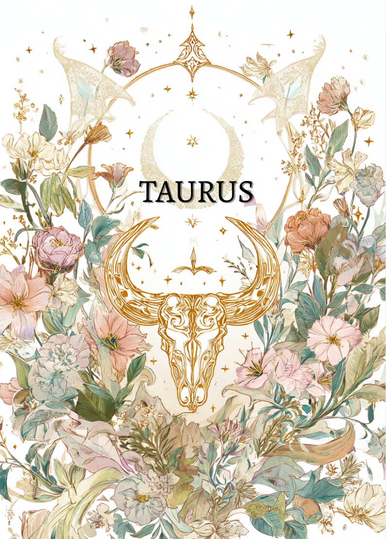 Taurus (April 20 – May 20) Zodiac Astrology Birthday Card | Blank Inside for Customized Birthday Wishes