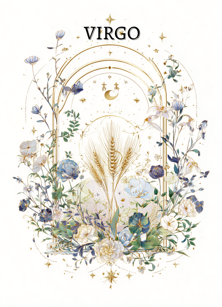 Virgo (August 23 – September 22) Zodiac Astrology Birthday Card | Blank Inside for Customized Birthday Wishes