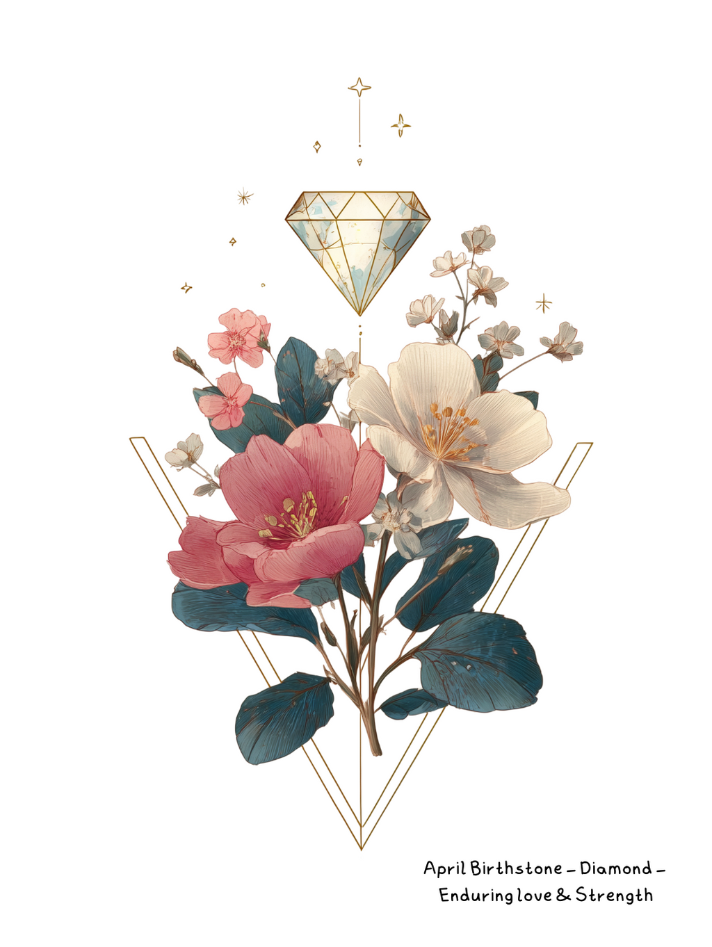 April Diamond Birthstone Birthday Card