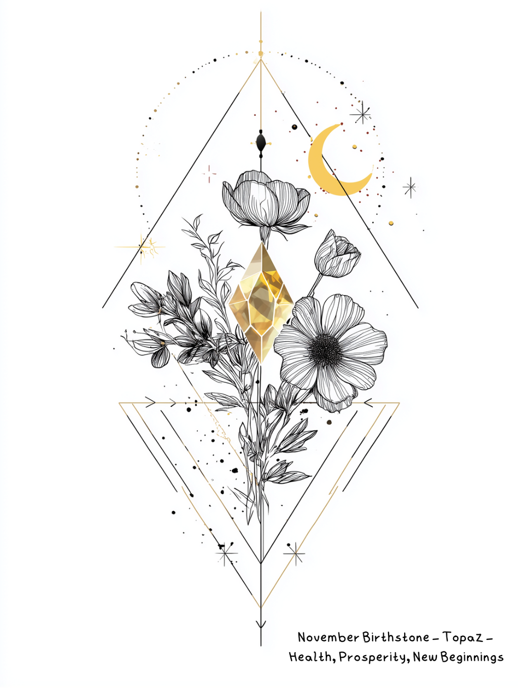 November Topaz Birthstone Birthday Card