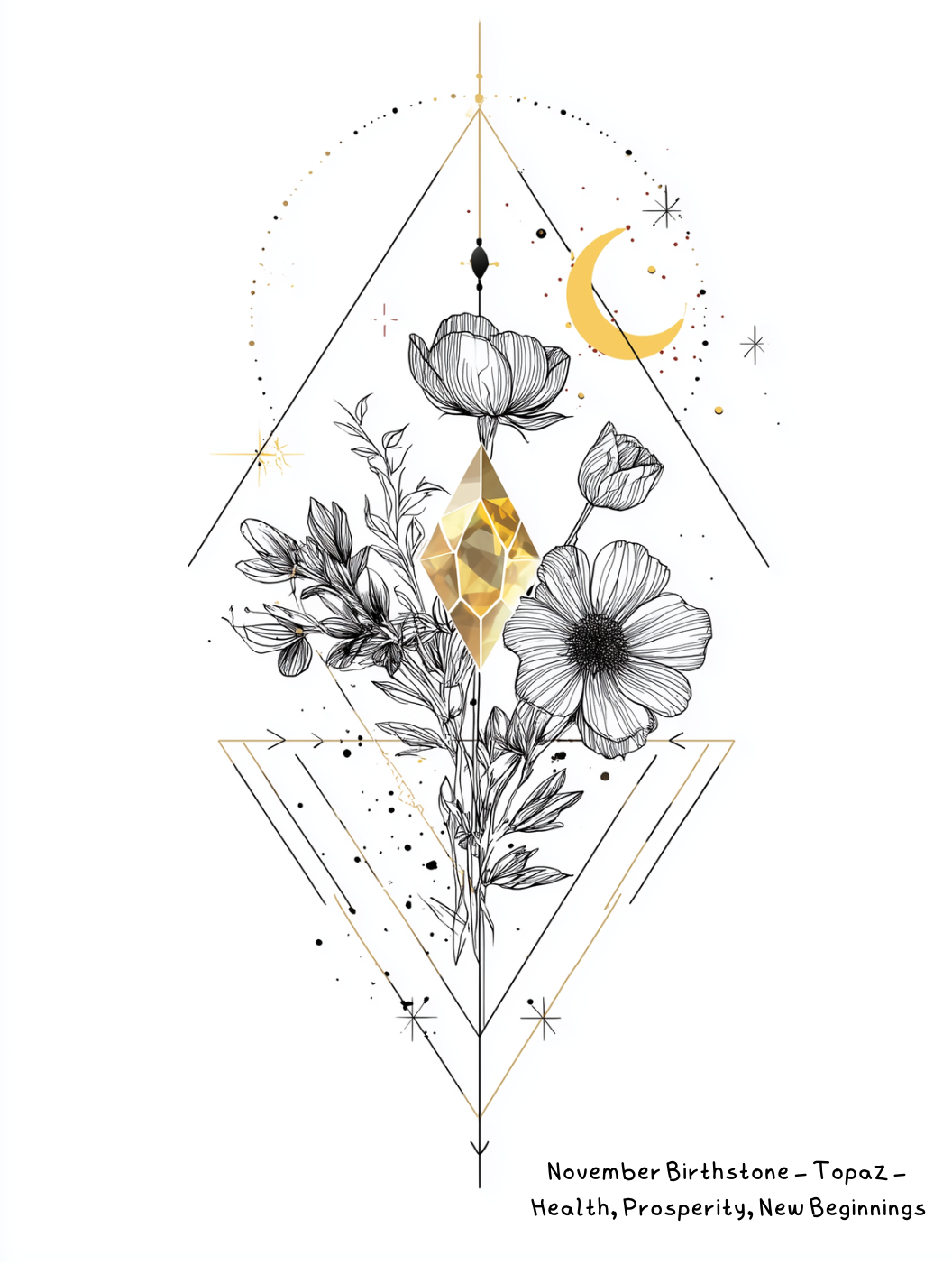 November Topaz Birthstone Birthday Card